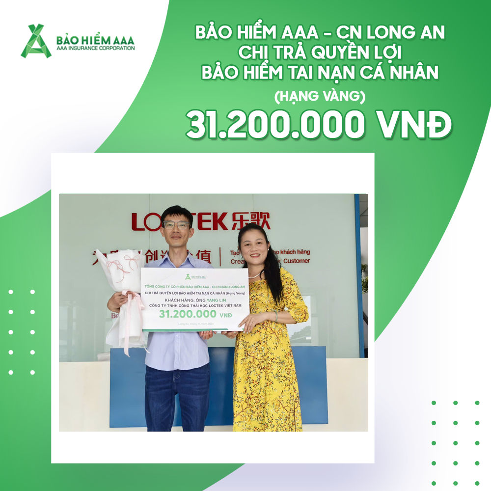 BẢO HIỂM AAA NHANH CHÓNG CHI TRẢ QUYỀN LỢI BẢO HIỂM TRỊ GIÁ HƠN 31 TRIỆU ĐỒNG CHO KHÁCH HÀNG NGƯỜI NƯỚC NGOÀI BỊ TAI NẠN
